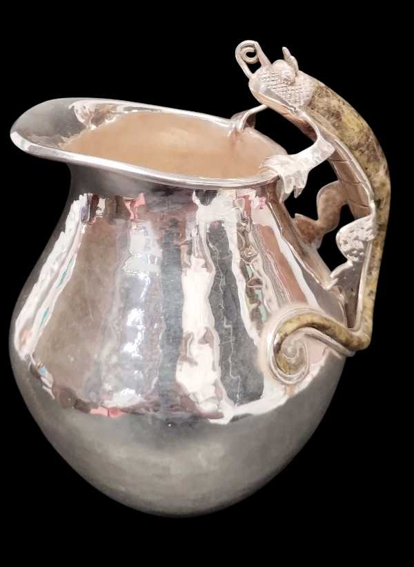 Ball Creamer with Chameleon Design and Spoon