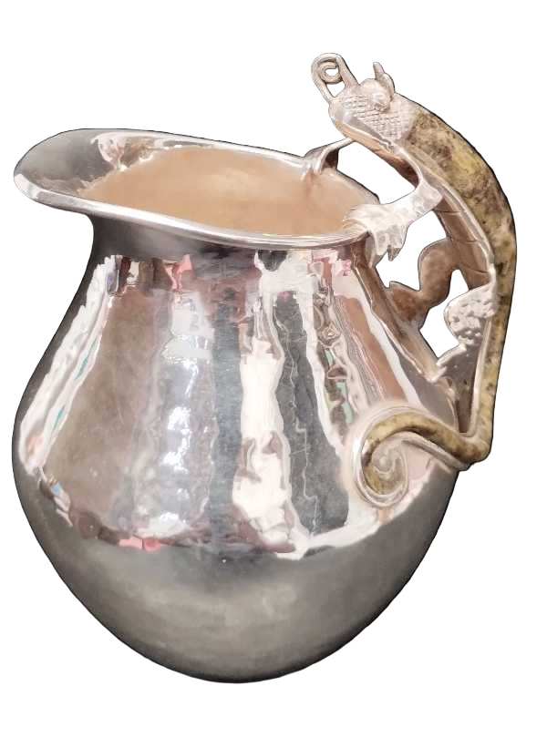 Ball Creamer with Chameleon Design and Spoon