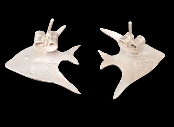 Puffer Fish-Inspired Earrings in Blended Metals