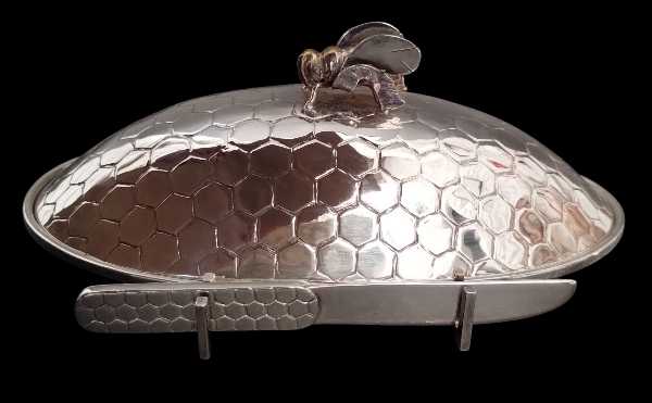 Bee-Inspired Honeycomb Butter Dish
