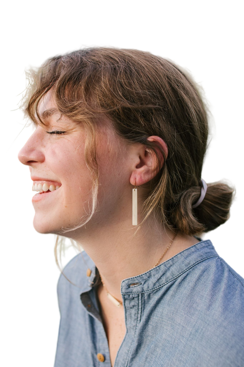 Betty Bone Earring with Gold Hooks