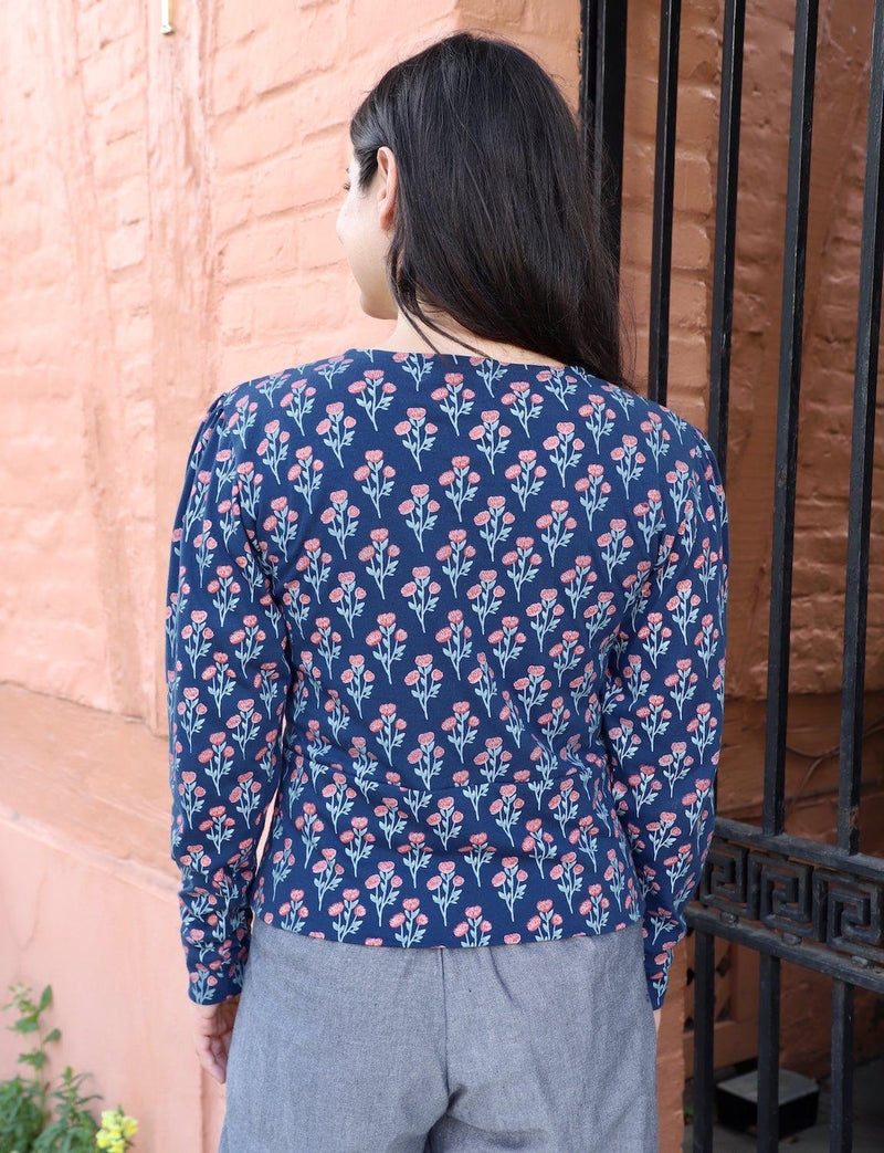 Ayanna Organic Wrap Top - Passion Lilie