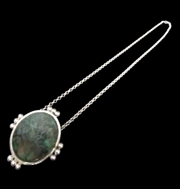 Oval Malachite Pendant