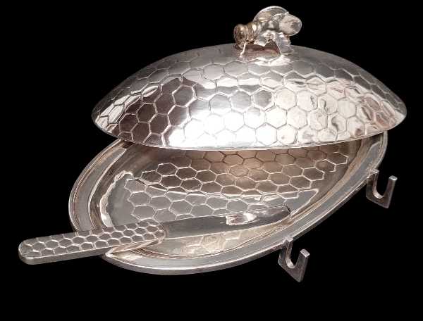 Bee-Inspired Honeycomb Butter Dish