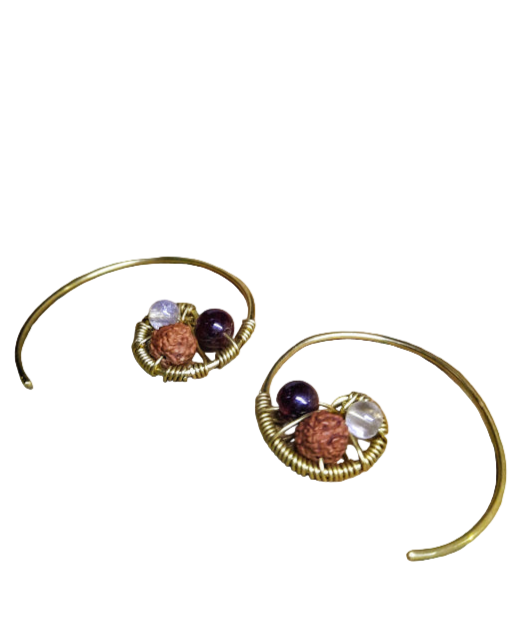 Quartz Shell Earrings