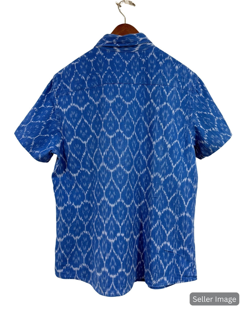 Cobalt Blue Men's Button Down Shirt - Passion Lilie