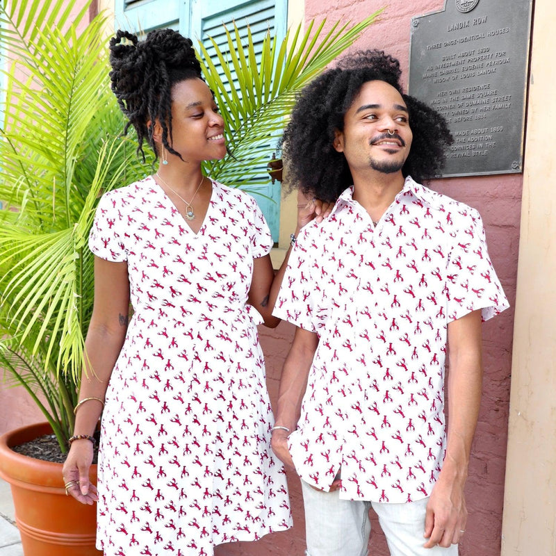 Crawfish Organic Wrap Dress - Passion Lilie