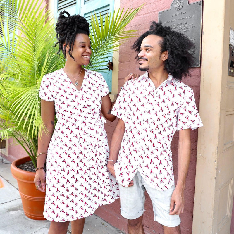 Crawfish Organic Wrap Dress - Passion Lilie