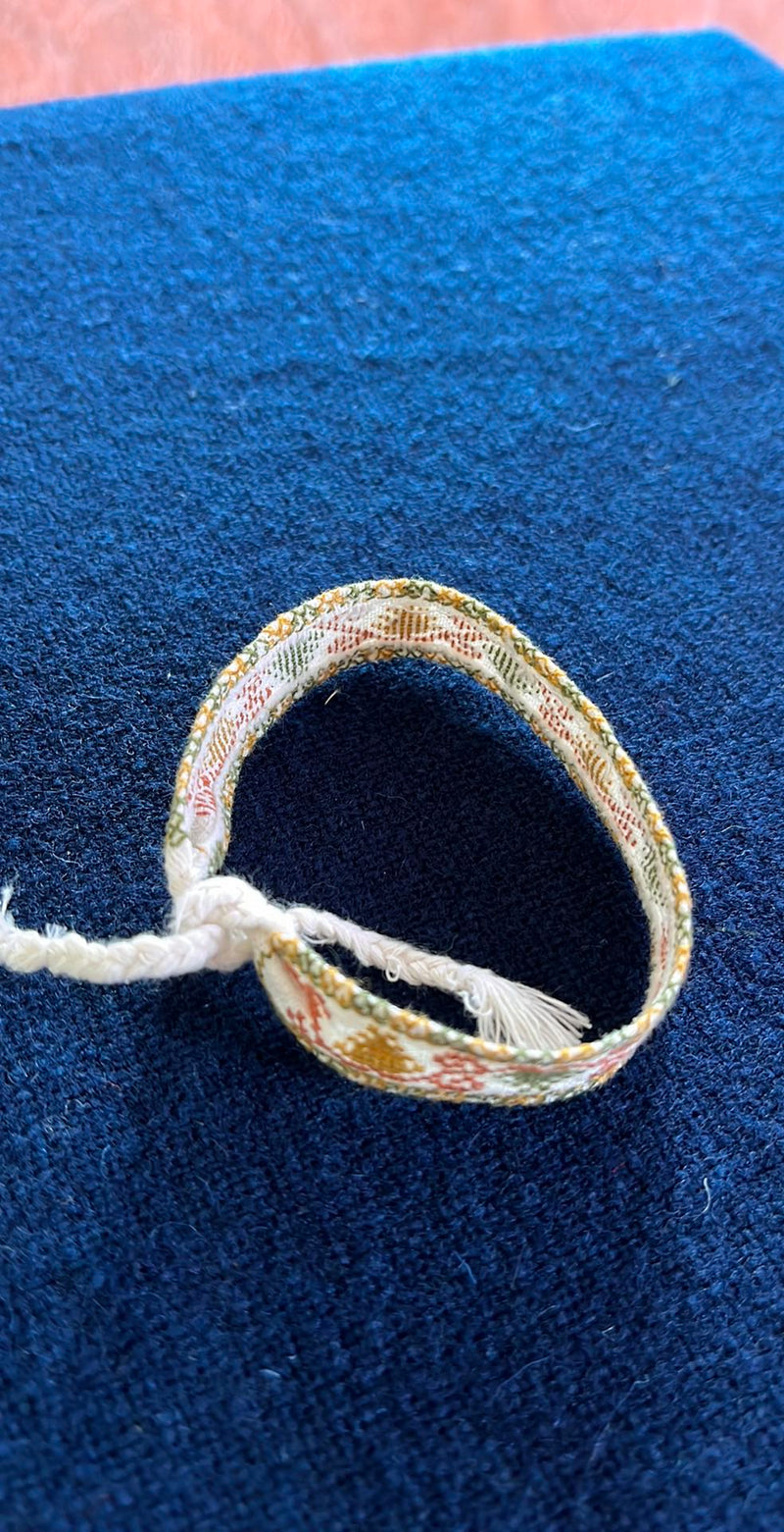 Hand-Embroidered Corn Motif Bracelet