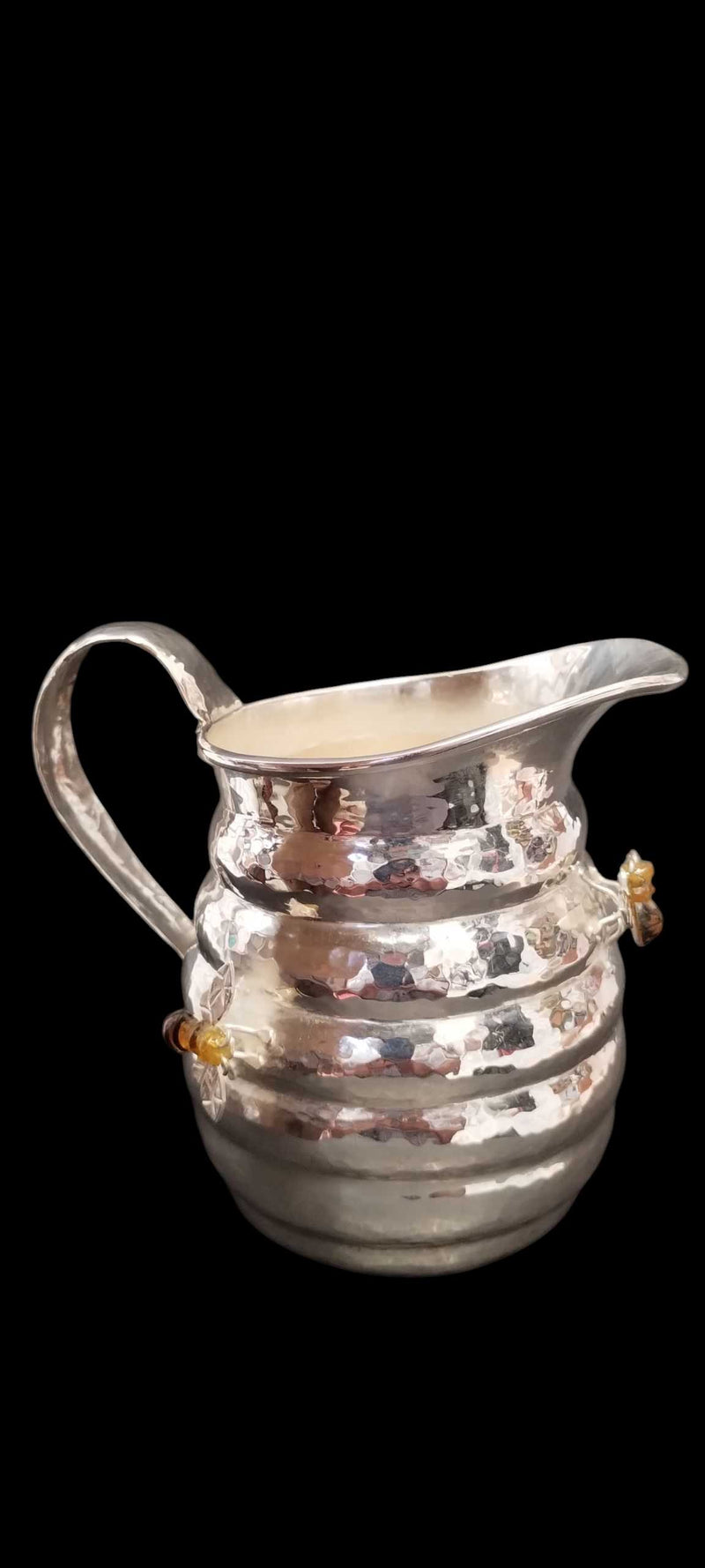 Honeycomb Creamer with Bees