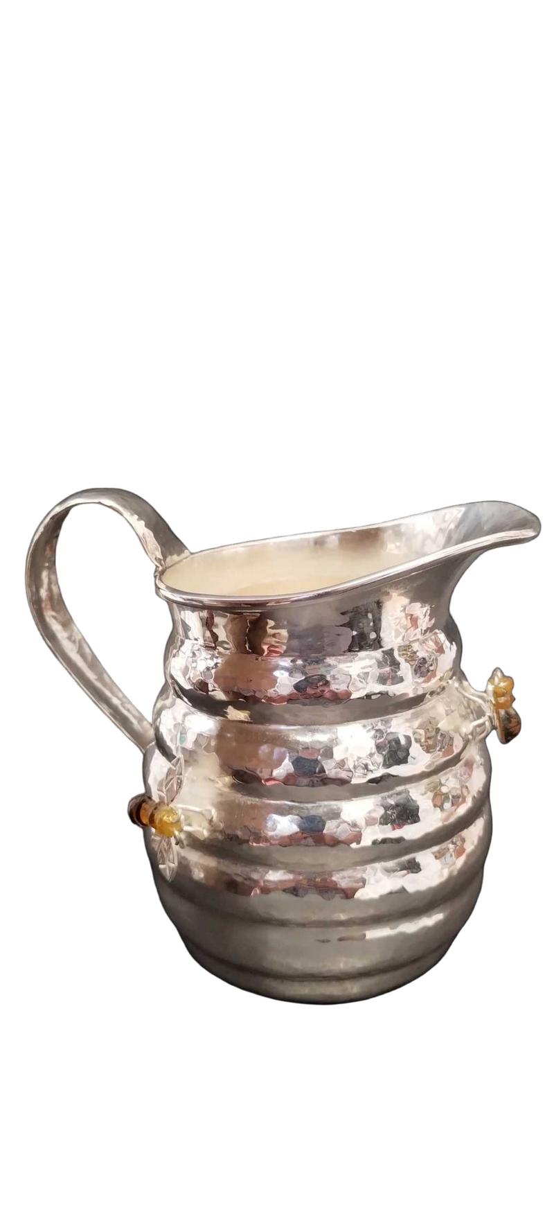 Honeycomb Creamer with Bees