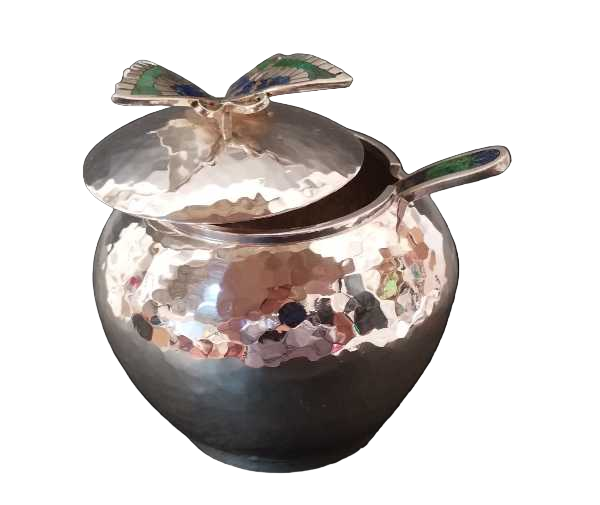 Butterfly Sugar Bowl with Spoon