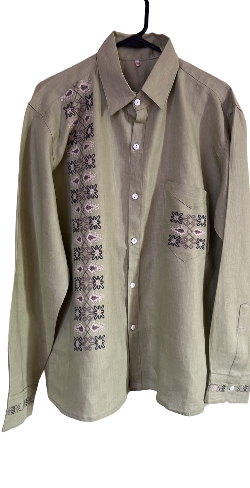 Star and Corn Motif Men’s Shirt