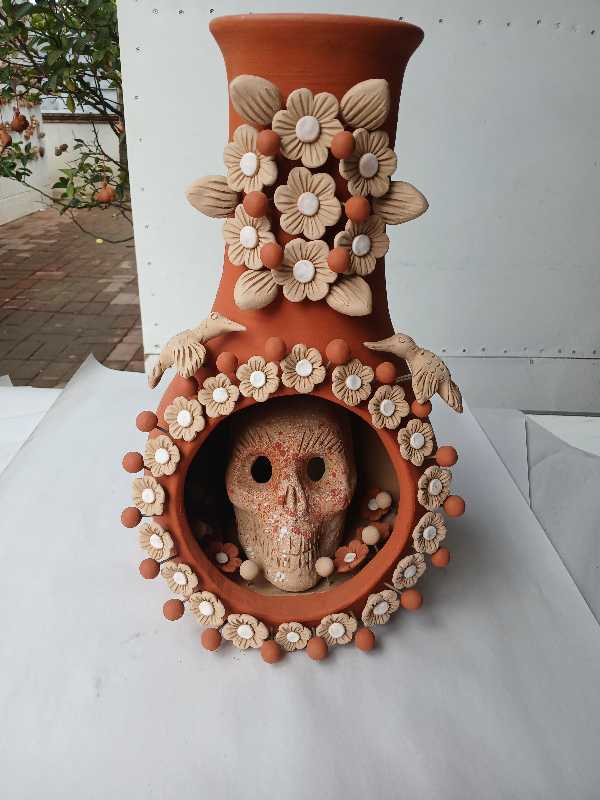 Vase with Skull