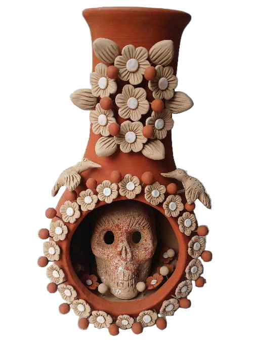 Vase with Skull