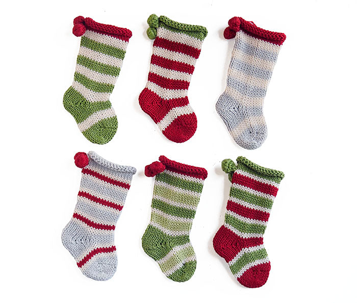 Tiny Stocking Ornaments (case pack of 6)