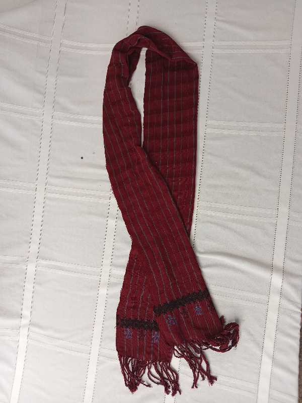 Burgundy Handwoven Scarf