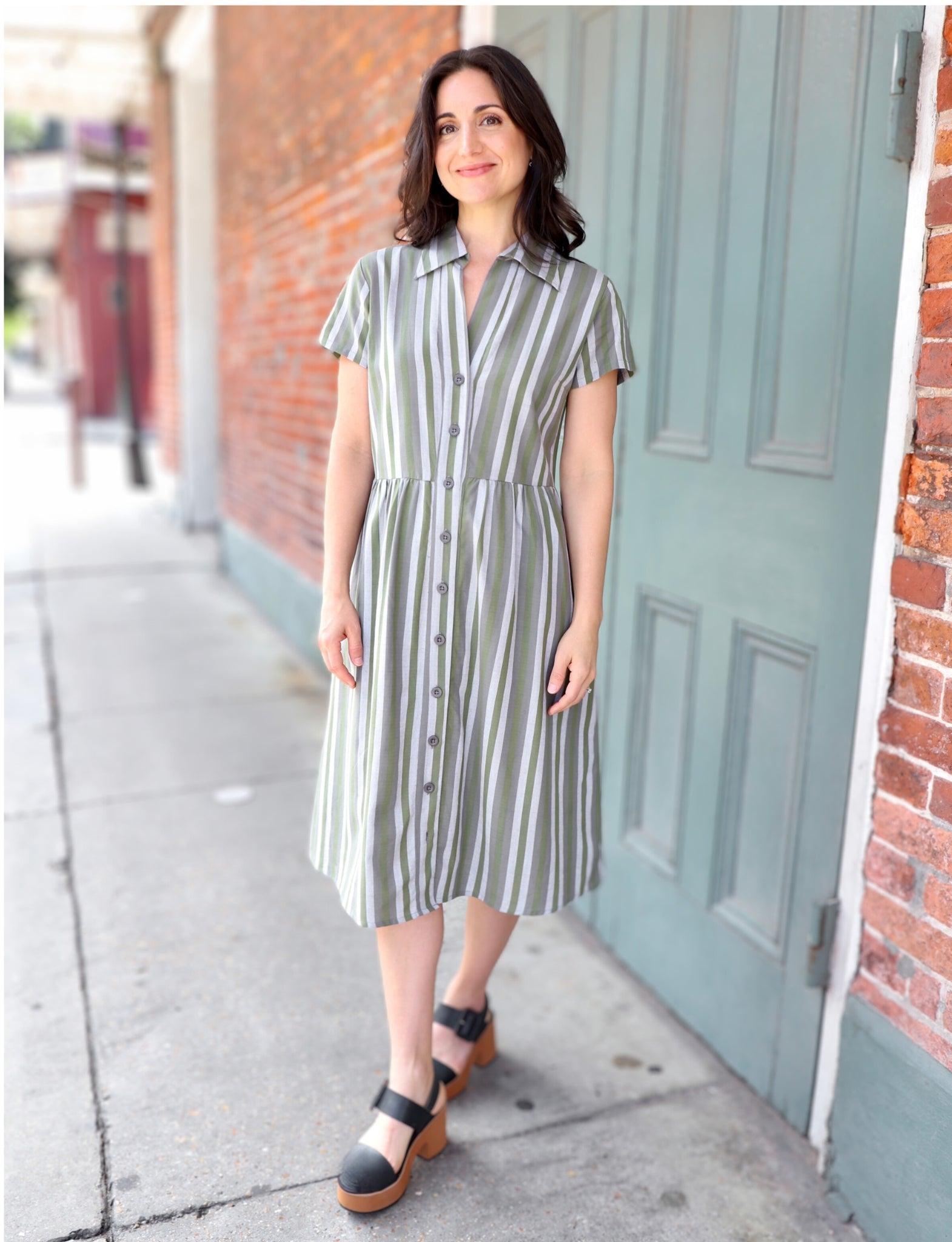 Earth Toned Organic Cotton Gardening Dress - Passion Lilie