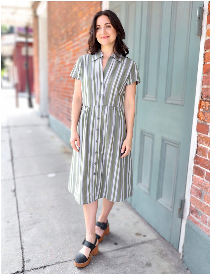 Earth Toned Organic Cotton Gardening Dress - Passion Lilie