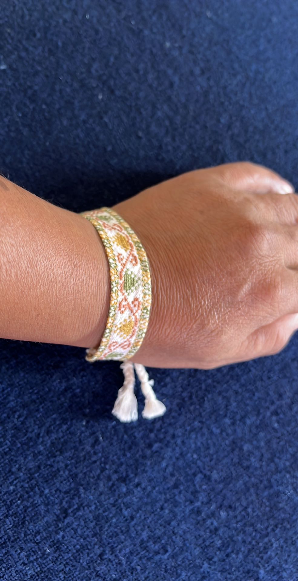 Hand-Embroidered Corn Motif Bracelet