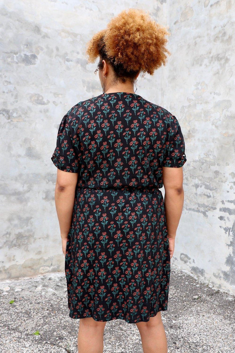 Evening Rose Organic Wrap Dress - Passion Lilie