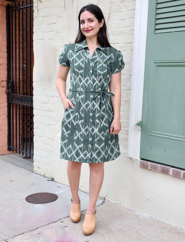 Evergreen Organic Cotton Button Dress - Passion Lilie