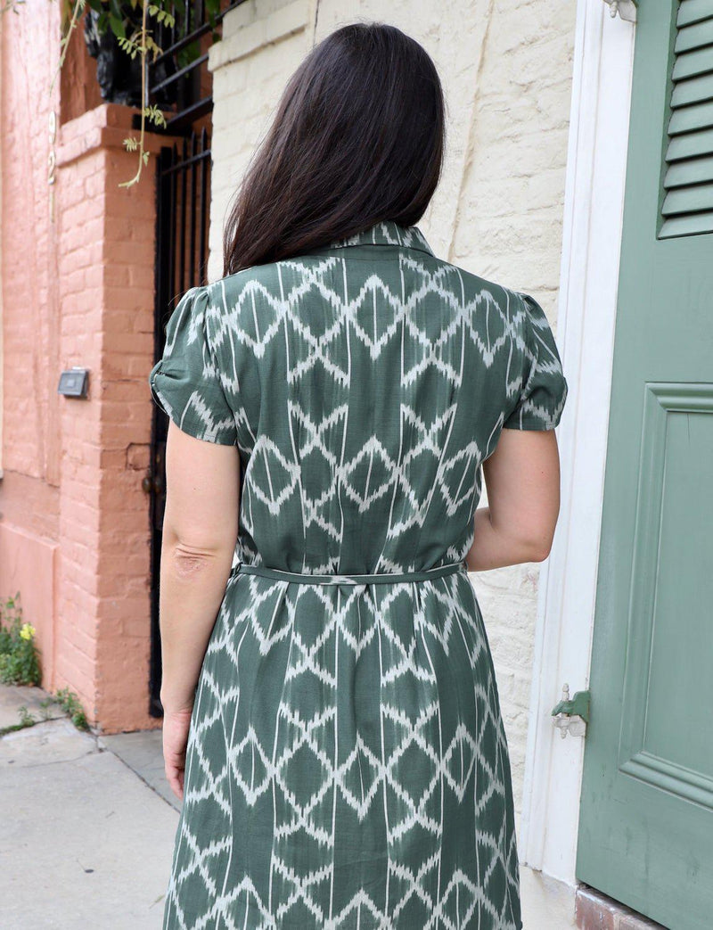 Evergreen Organic Cotton Button Dress - Passion Lilie