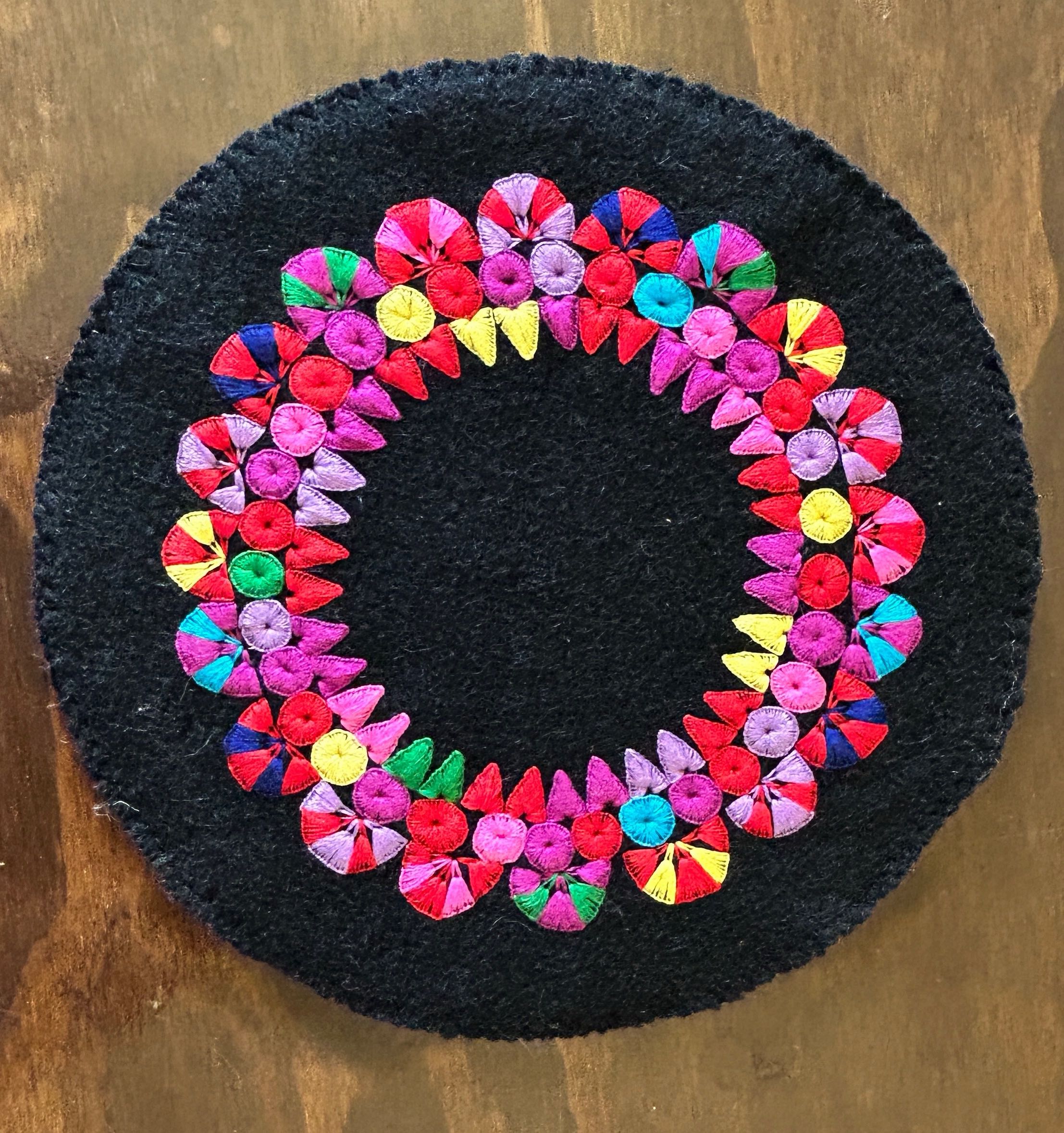 Wool Tortilla Warmer with Felt Lining