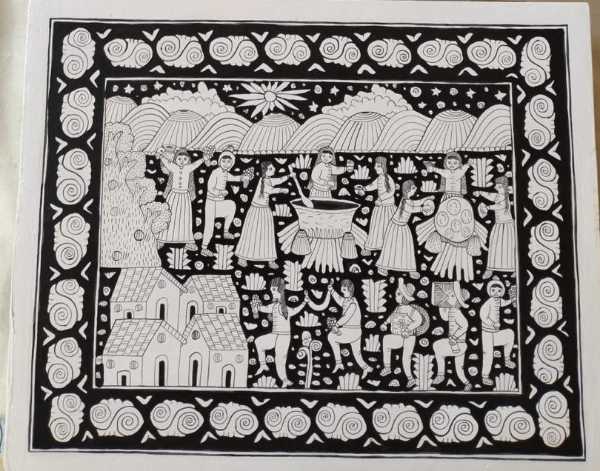 Hand-Painted Wooden Tea Box