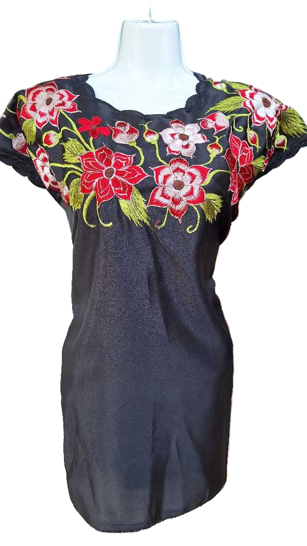Traditional Blouse with Pedal-Machine Embroidery