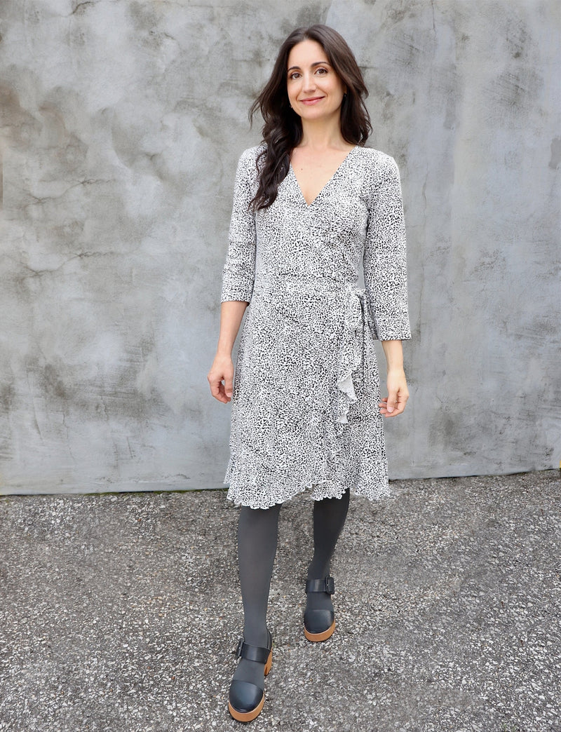 Fierce Flounce Organic Wrap Dress - Passion Lilie