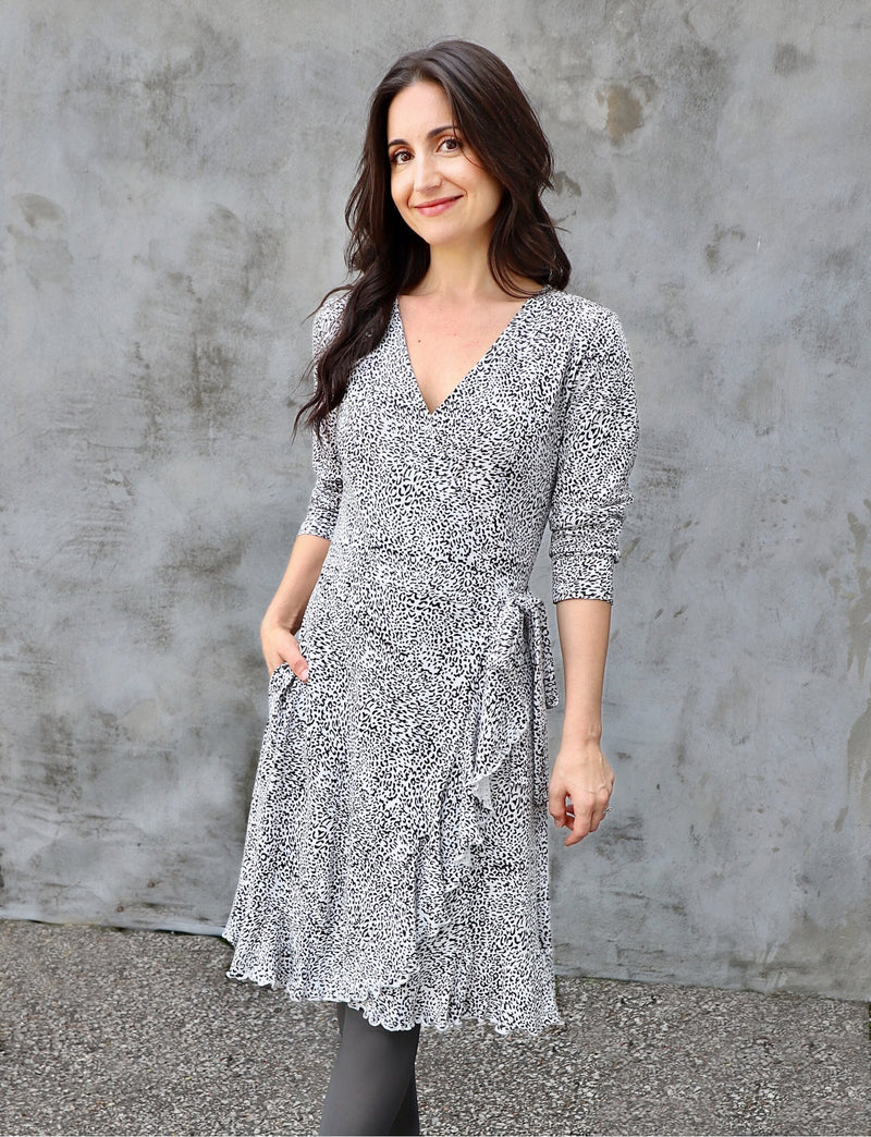 Fierce Flounce Organic Wrap Dress - Passion Lilie