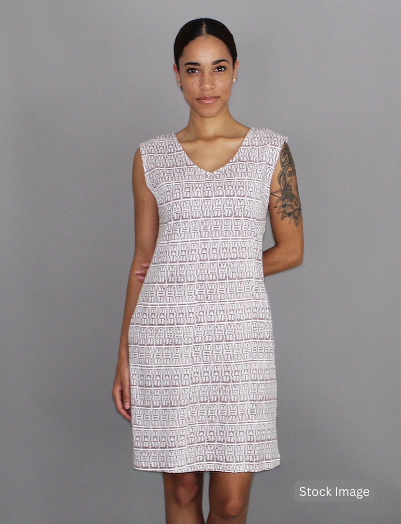 Geo Mauve Organic Dress : Pre - Loved - Passion Lilie