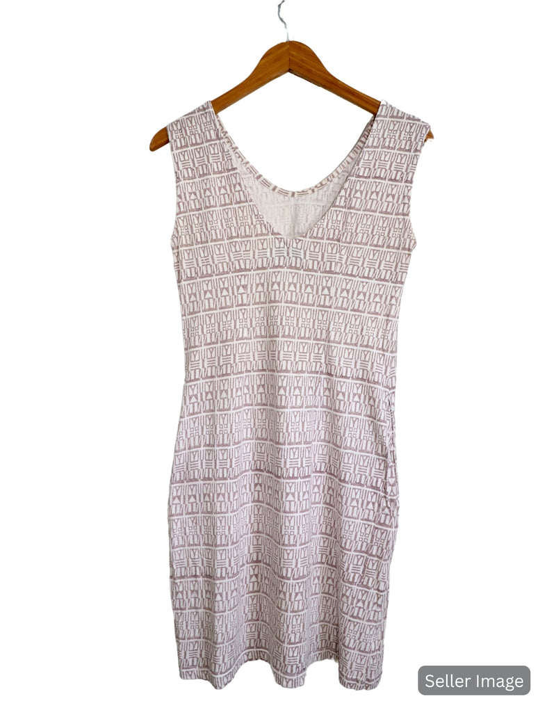 Geo Mauve Organic Dress : Pre - Loved - Passion Lilie