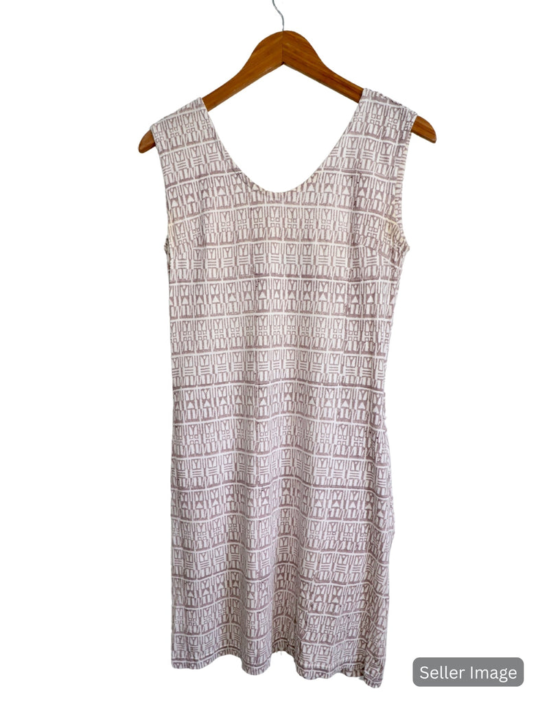 Geo Mauve Organic Dress : Pre - Loved - Passion Lilie