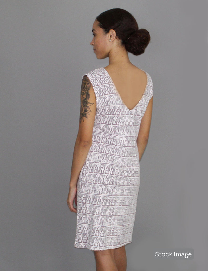 Geo Mauve Organic Dress : Pre - Loved - Passion Lilie