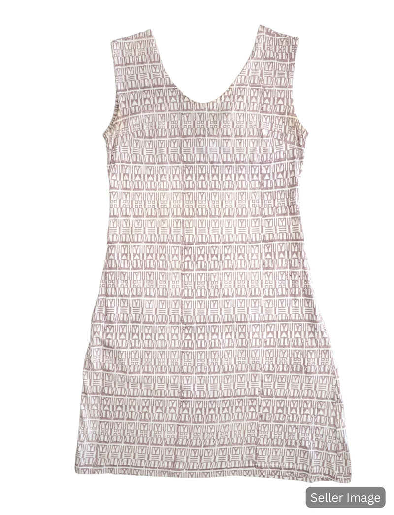 Geo Mauve Organic Dress : Pre - Loved - Passion Lilie