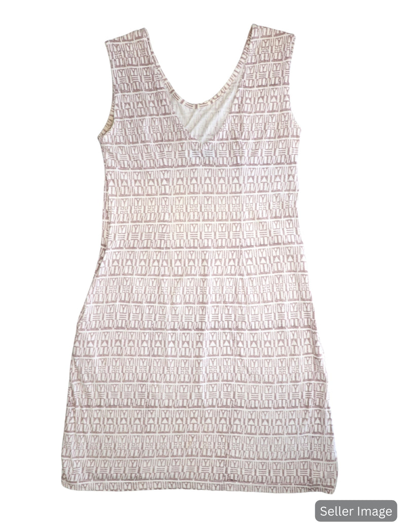 Geo Mauve Organic Dress : Pre - Loved - Passion Lilie