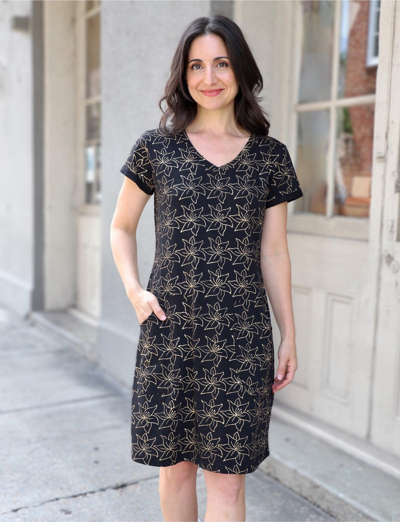 Golden Lily Organic Dress - Passion Lilie