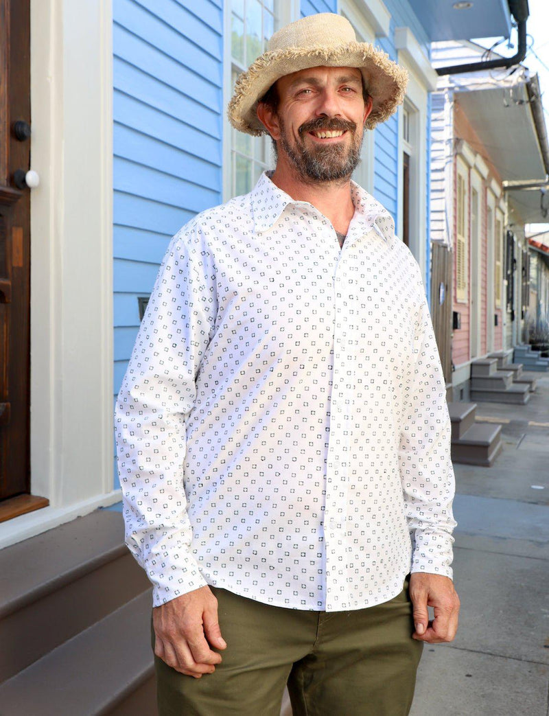 Harit Organic Cotton Men's Button Down Shirt - Passion Lilie