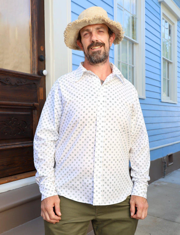 Harit Organic Cotton Men's Button Down Shirt - Passion Lilie