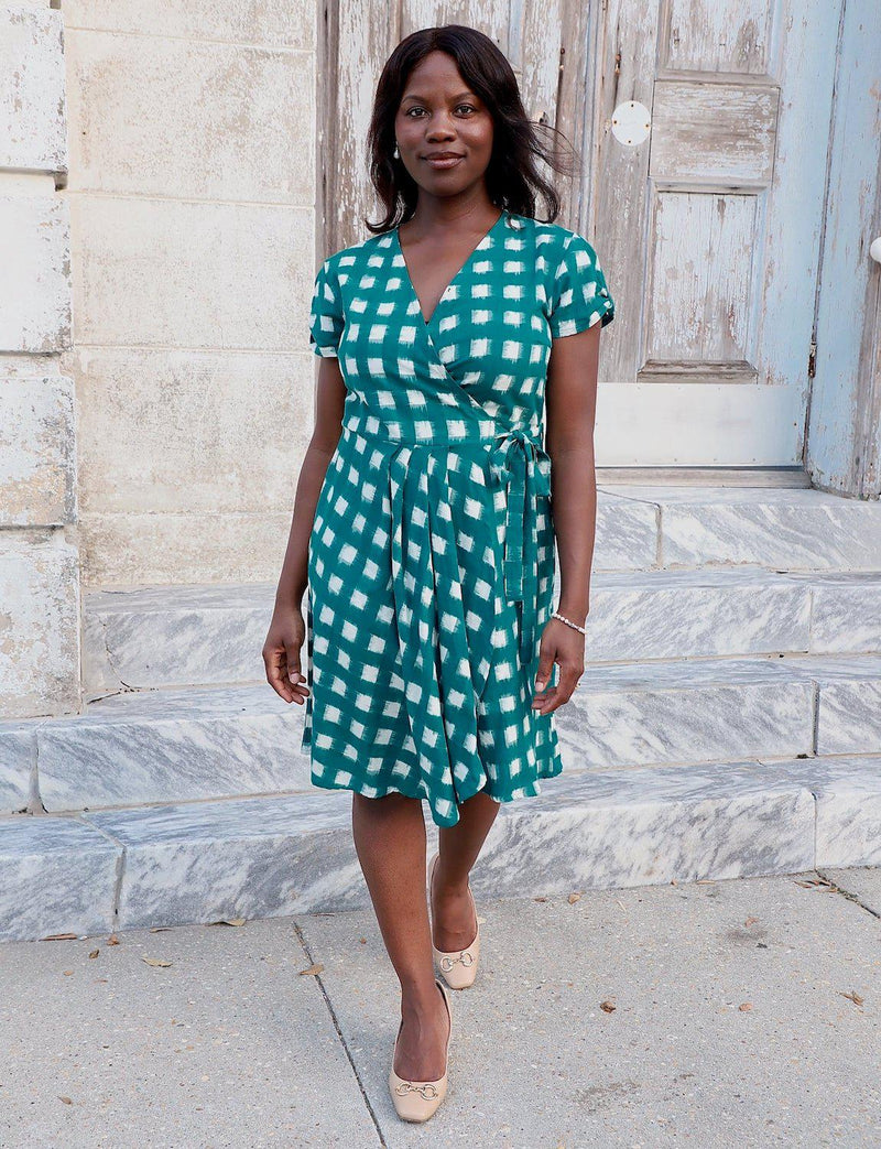 Harita Organic Cotton Wrap Dress - Passion Lilie