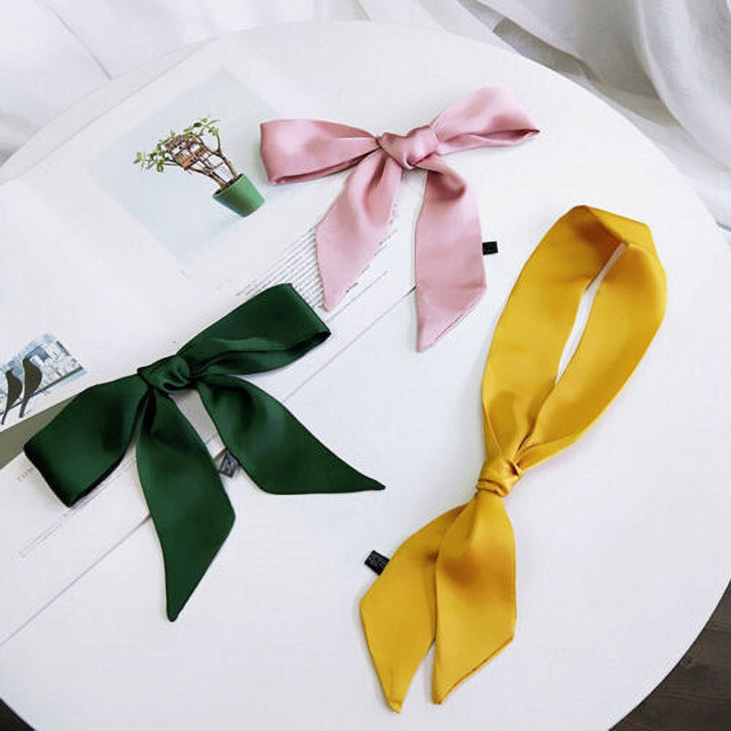 6 Pcs Silk Hair Ribbon