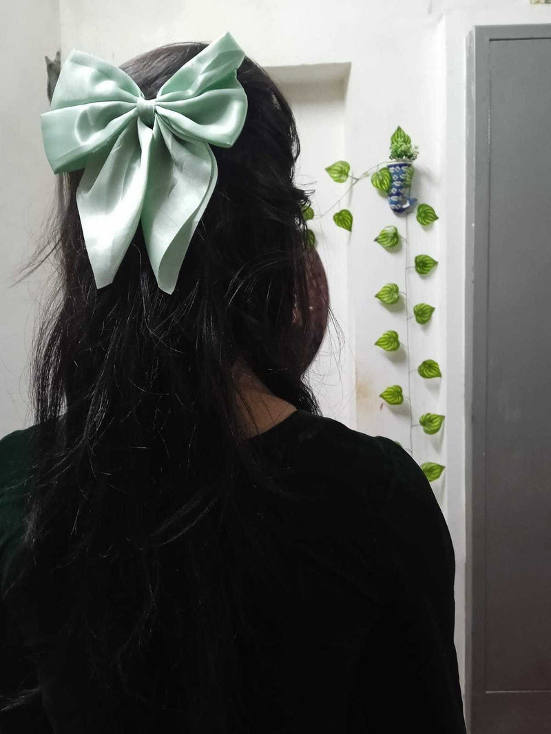 Satin Bow - Elegant Hair Grip