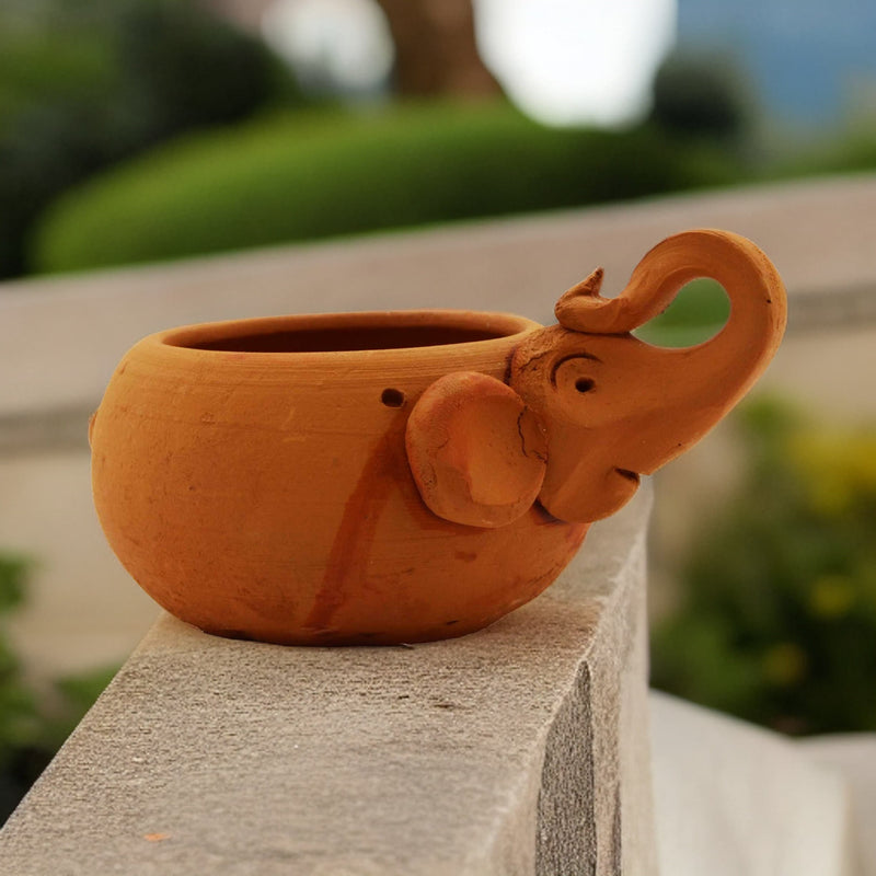 Terracotta Elephant Hanging 2 Planters