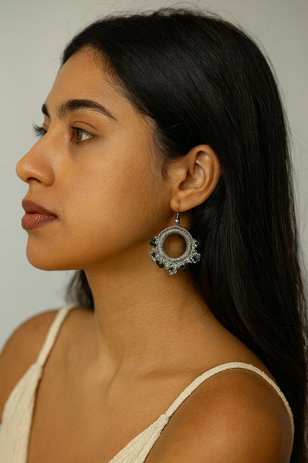 Flower Hoop Earrings