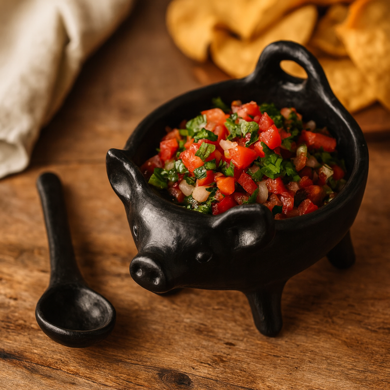 Quinchamalí pebrero pig with spoon