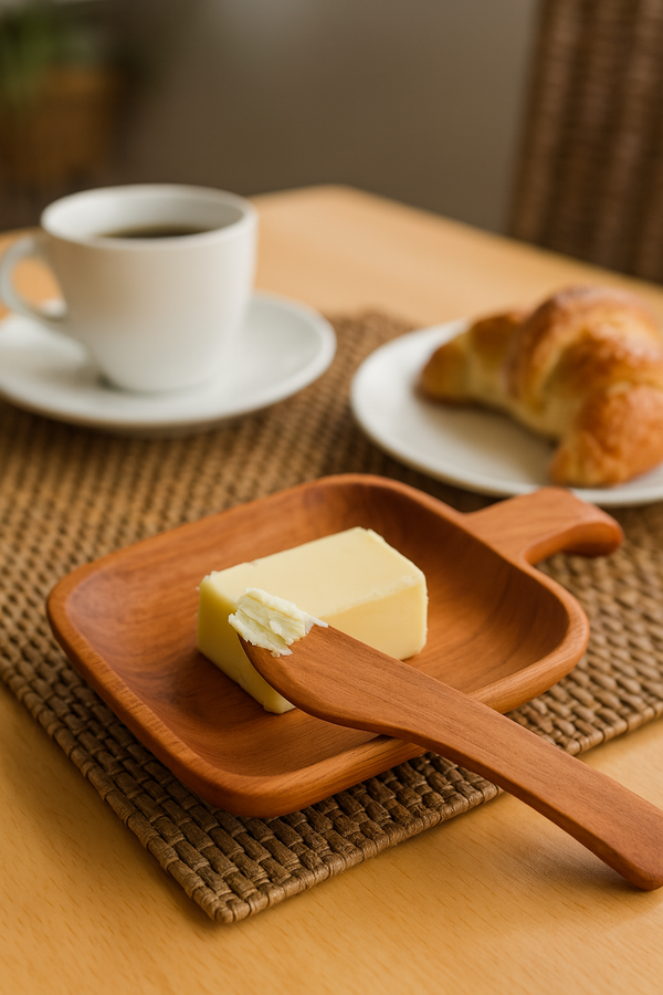 Raulí butter dish with knife