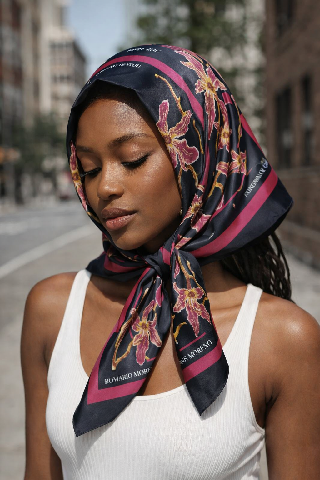 Bambacea Silk Scarf L