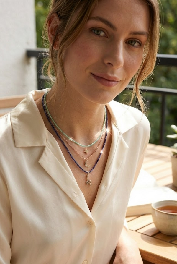 Crystal Necklace Blue Lapis